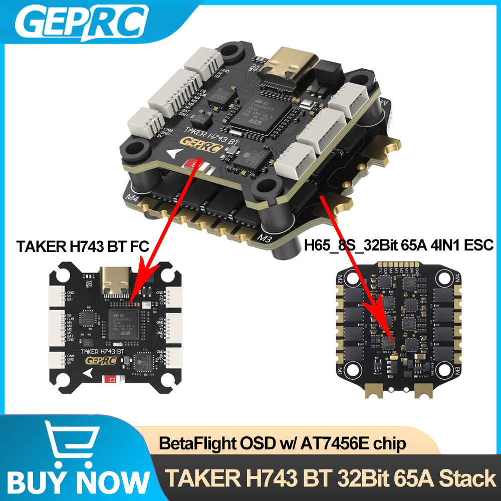 GEPRC TAKER H743 BT 32Bit 65A  - Fpv Drone Esc บทวิจารณ์และราคา